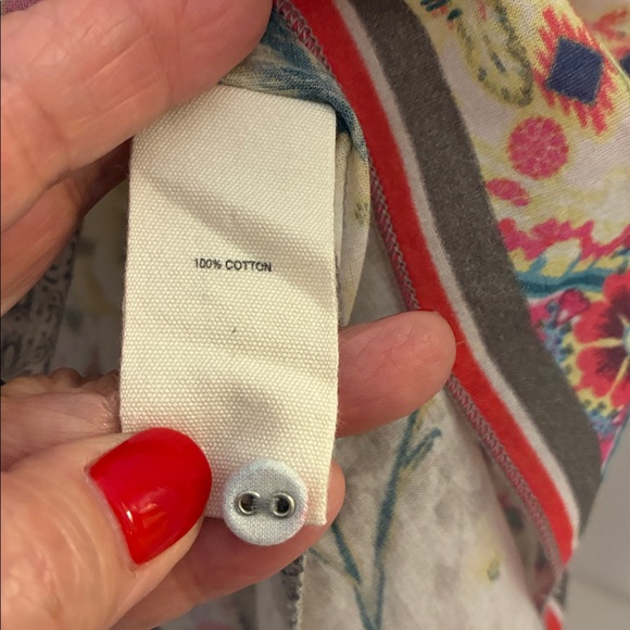 Johnny Was Floral Cotton Voile Tunic Small - Picture 5 of 5